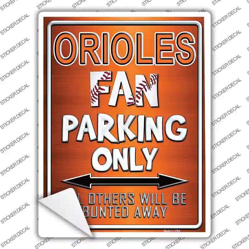 Orioles Novelty Rectangle Sticker Decal