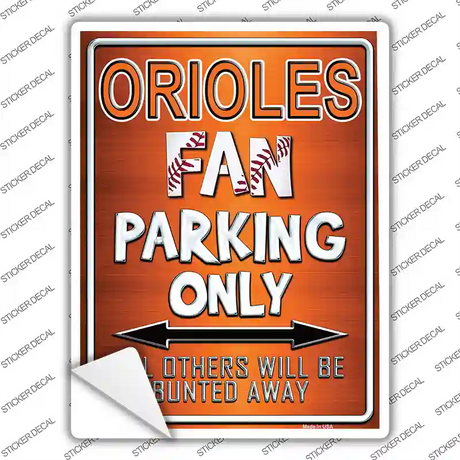 Orioles Novelty Rectangle Sticker Decal