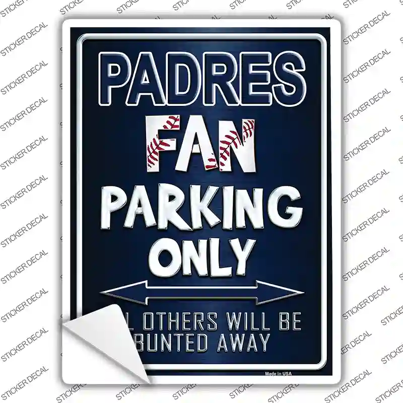Padres Novelty Rectangle Sticker Decal