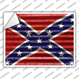 Confederate Flag Novelty Rectangle Sticker Decal
