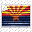 Arizona Flag Novelty Rectangle Sticker Decal