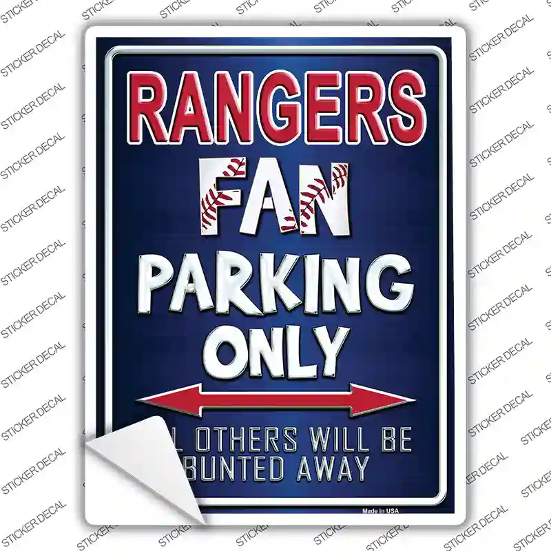 Rangers Blue Novelty Rectangle Sticker Decal