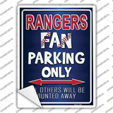 Rangers Blue Novelty Rectangle Sticker Decal