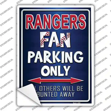 Rangers Blue Novelty Rectangle Sticker Decal