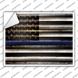 American Flag Thin Blue Line Novelty Rectangle Sticker Decal