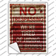 No Trespassing Novelty Rectangle Sticker Decal
