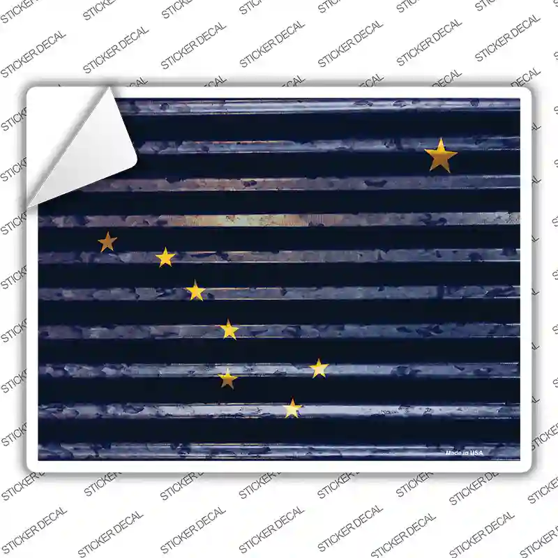 Alaska Flag Novelty Rectangle Sticker Decal