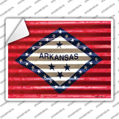 Arkansas Flag Novelty Rectangle Sticker Decal