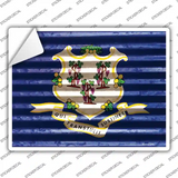 Connecticut Flag Novelty Rectangle Sticker Decal