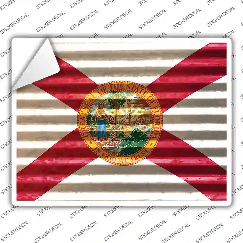 Florida Flag Novelty Rectangle Sticker Decal