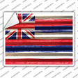Hawaii Flag Novelty Rectangle Sticker Decal