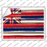 Hawaii Flag Novelty Rectangle Sticker Decal