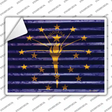Indiana Flag Novelty Rectangle Sticker Decal