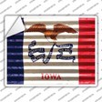 Iowa Flag Novelty Rectangle Sticker Decal