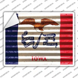 Iowa Flag Novelty Rectangle Sticker Decal