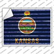 Kansas Flag Novelty Rectangle Sticker Decal