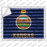 Kansas Flag Novelty Rectangle Sticker Decal