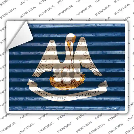 Louisiana Flag Novelty Rectangle Sticker Decal