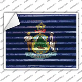 Maine Flag Novelty Rectangle Sticker Decal