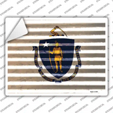 Massachusetts Flag Novelty Rectangle Sticker Decal