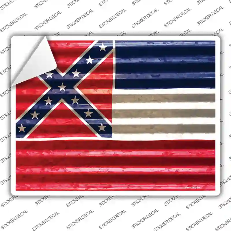 Mississippi Flag Novelty Rectangle Sticker Decal