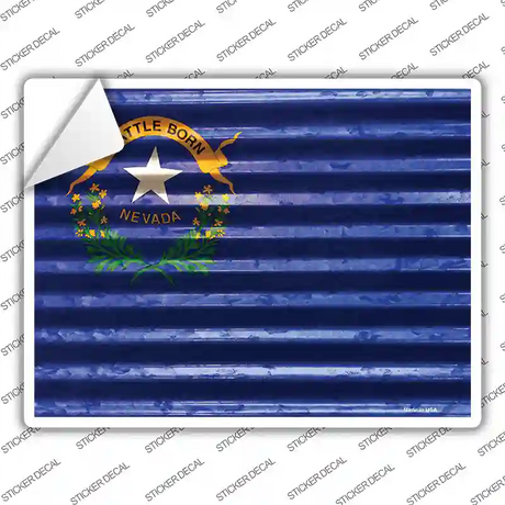 Nevada Flag Novelty Rectangle Sticker Decal