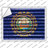 New Hampshire Flag Novelty Rectangle Sticker Decal