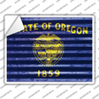 Oregon Flag Novelty Rectangle Sticker Decal