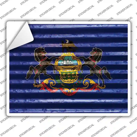 Pennsylvania Flag Novelty Rectangle Sticker Decal