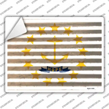 Rhode Island Flag Novelty Rectangle Sticker Decal