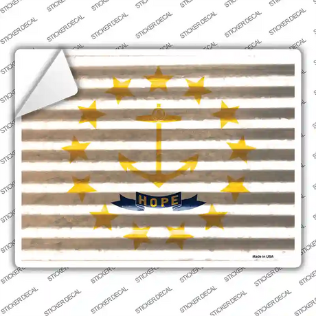 Rhode Island Flag Novelty Rectangle Sticker Decal
