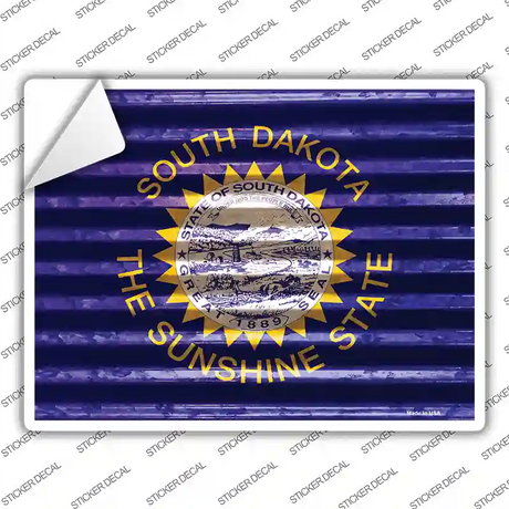 South Dakota Flag Novelty Rectangle Sticker Decal