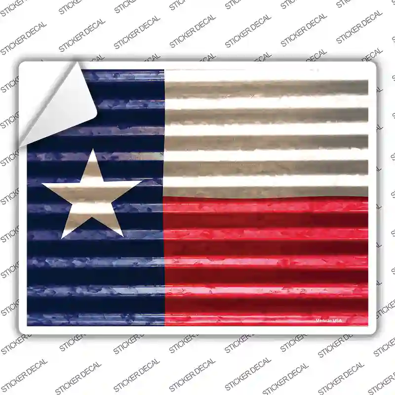 Texas Flag Novelty Rectangle Sticker Decal