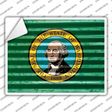 Washington Flag Novelty Rectangle Sticker Decal