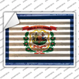 West Virginia Flag Novelty Rectangle Sticker Decal