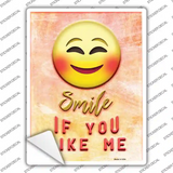Smile If You Like Me Novelty Rectangle Sticker Decal