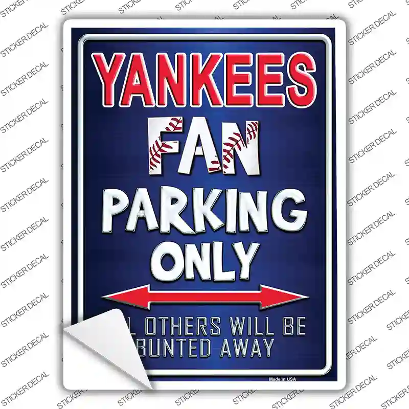 Yankees Novelty Rectangle Sticker Decal