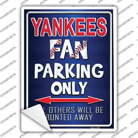 Yankees Novelty Rectangle Sticker Decal
