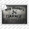 Big Daddys Garage Novelty Rectangle Sticker Decal