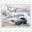 Surf Wagon Vintage Novelty Rectangle Sticker Decal