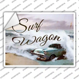 Surf Wagon Vintage Novelty Rectangle Sticker Decal