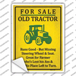 For Sale Old Tractor Novelty Rectangle Sticker Decal