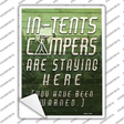 In Tents Campers Pun Novelty Rectangle Sticker Decal