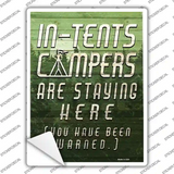 In Tents Campers Pun Novelty Rectangle Sticker Decal