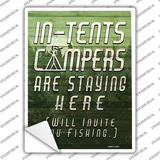 Green In Tents Campers Novelty Rectangle Sticker Decal