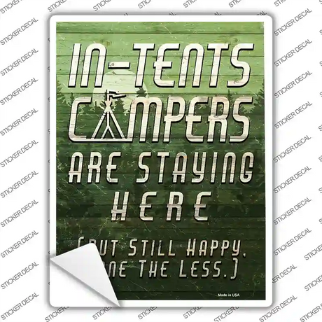 In Tents Campers Novelty Rectangle Sticker Decal