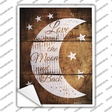 The Moon and Back Wood Novelty Rectangle Sticker Decal