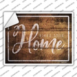 Bless This Home Wood Silhouette Novelty Rectangle Sticker Decal