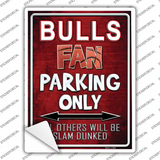 Bulls Novelty Rectangle Sticker Decal
