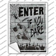Enter If You Dare Novelty Rectangle Sticker Decal